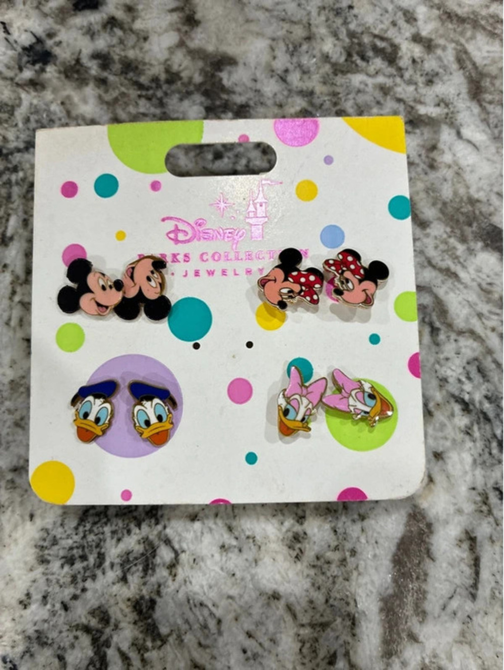 Disney Mickey Mouse, Minnie Mouse, Donald Duck, Daisy Duck Earrings Set
